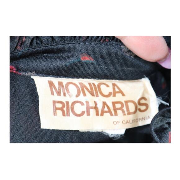 Vintage Maxi Shift Dress with Victorian Neckline and Peasant Sleeves - Picture 7 of 7